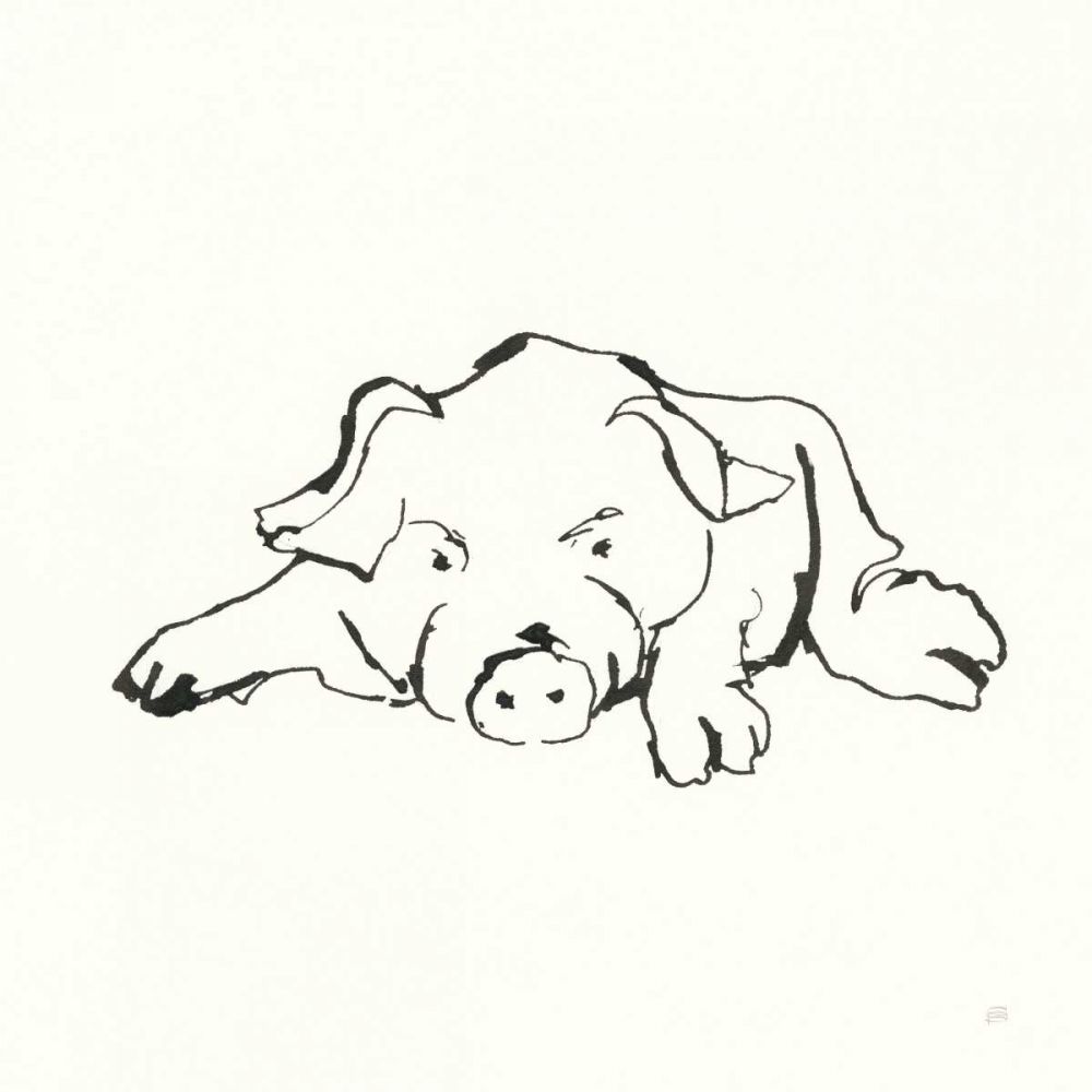 Line Pig I art print by Chris Paschke for $57.95 CAD
