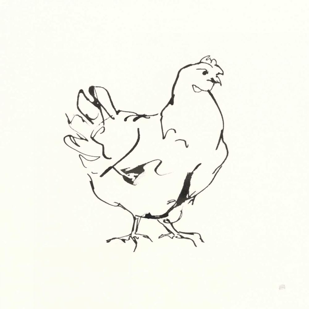 Line Chicken I art print by Chris Paschke for $57.95 CAD