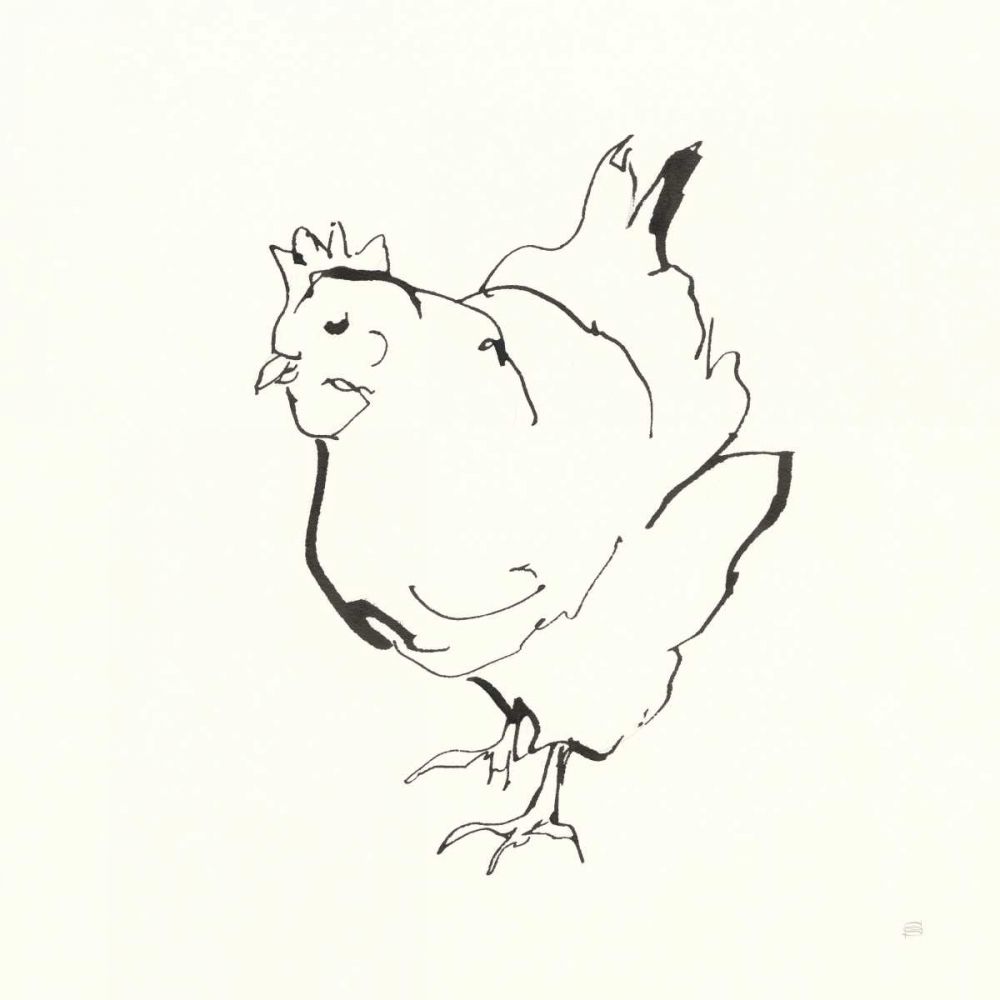 Line Chicken II art print by Chris Paschke for $57.95 CAD