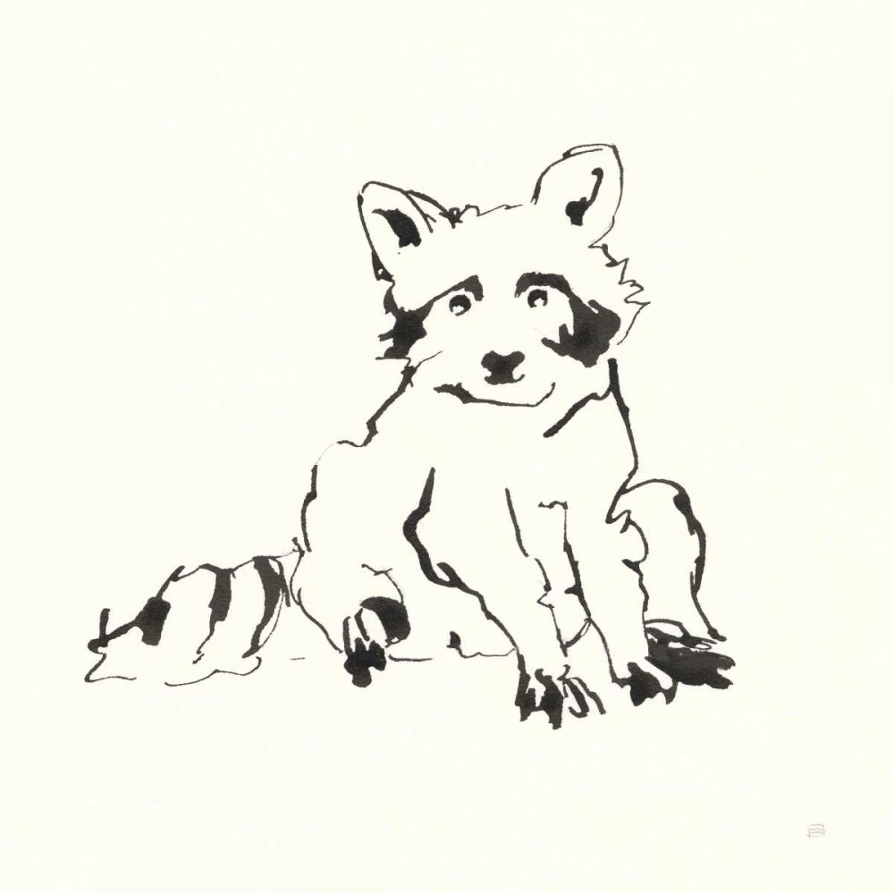 Line Raccoon art print by Chris Paschke for $57.95 CAD