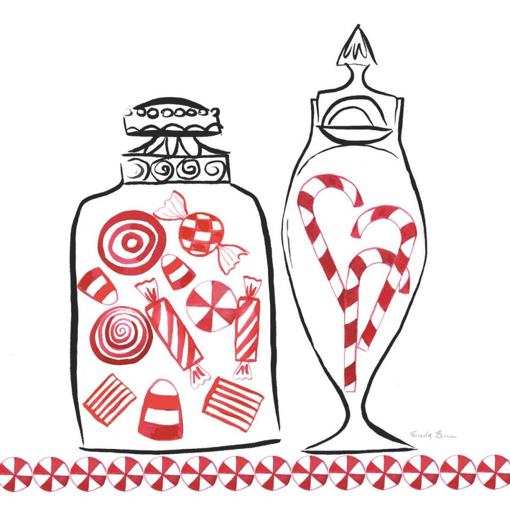 Holiday Treats II BW art print by Farida Zaman for $57.95 CAD