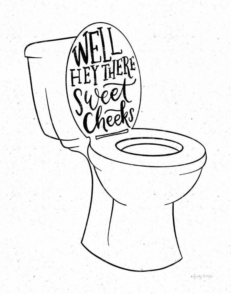 Bathroom Puns IV art print by Becky Thorns for $57.95 CAD