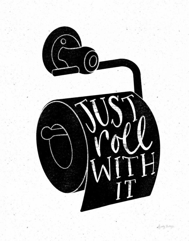 Bathroom Puns VI Black art print by Becky Thorns for $57.95 CAD