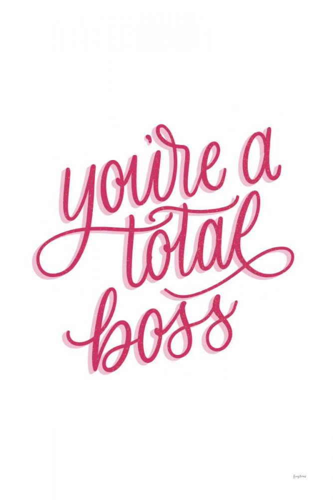 Total Boss White and Pink art print by Becky Thorns for $57.95 CAD