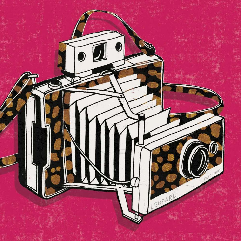 Jungle Camera Bright Rose art print by Michael Mullan for $57.95 CAD