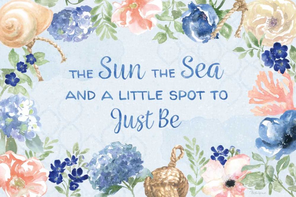 Coastline Botanical IV Blue art print by Beth Grove for $57.95 CAD