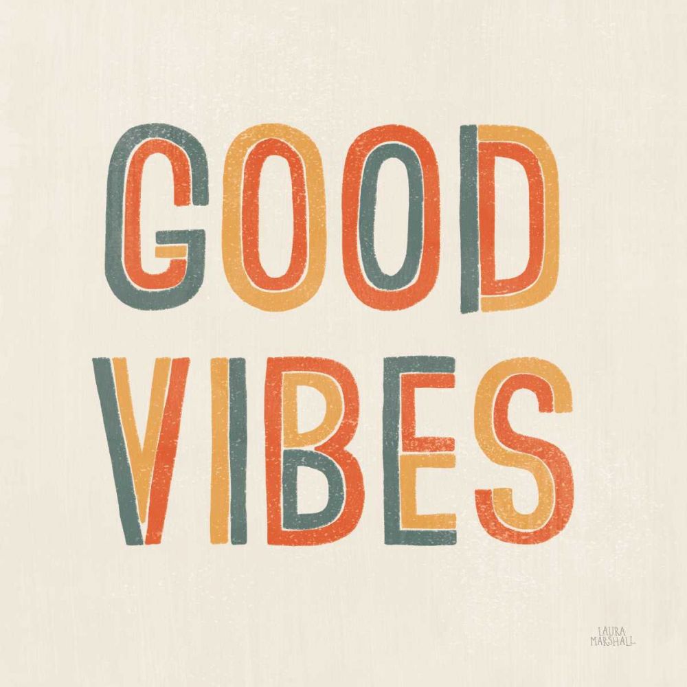 Retro Words I art print by Laura Marshall for $57.95 CAD