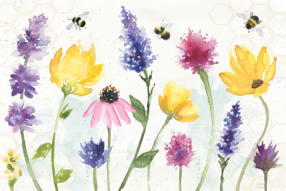 Bee Harmony I art print by Dina June for $57.95 CAD