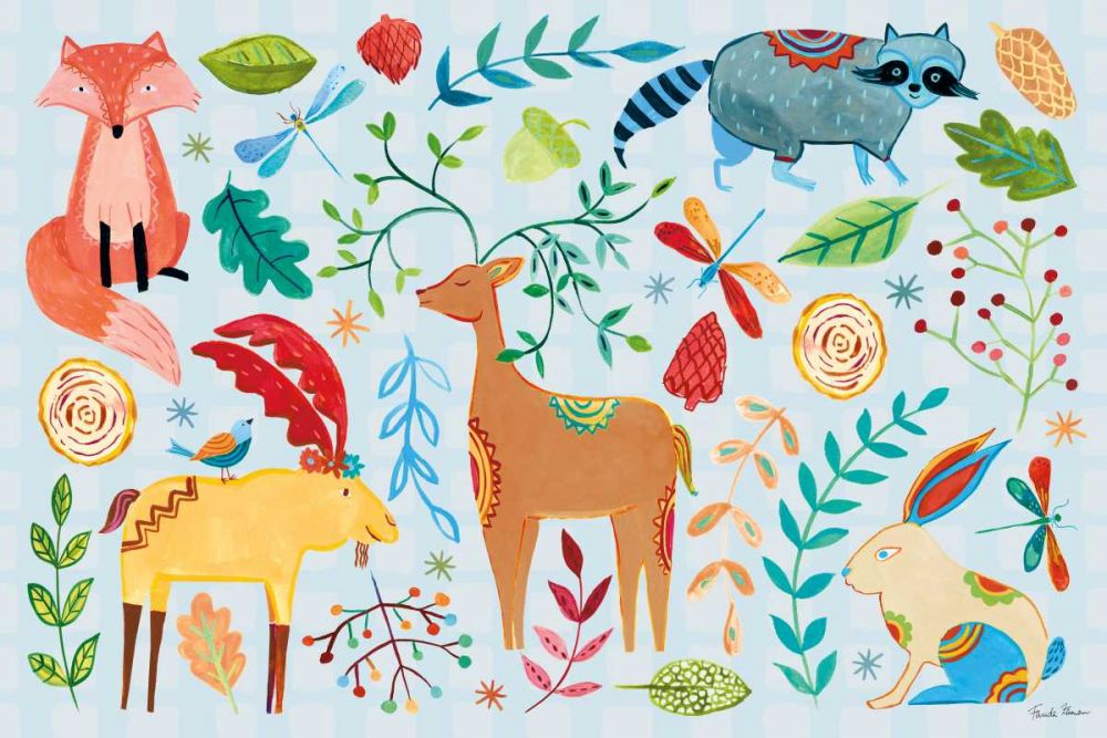 Whimsical Woodland I Pastel art print by Farida Zaman for $57.95 CAD
