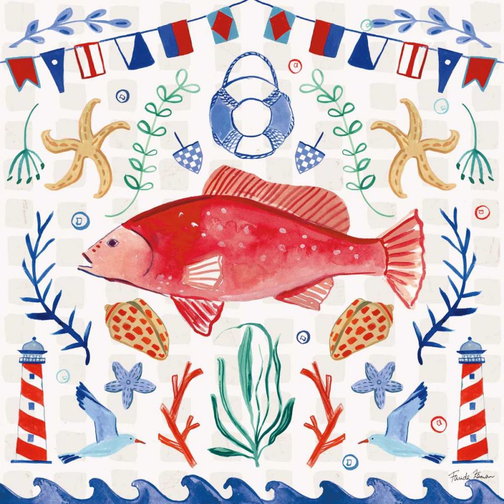 Maritime Delight V art print by Farida Zaman for $57.95 CAD