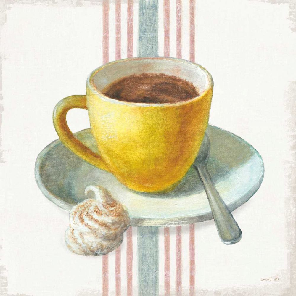 Wake Me Up Coffee IV with Stripes art print by Danhui Nai for $57.95 CAD