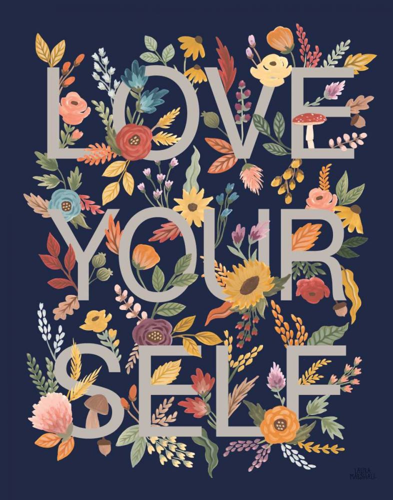 Harvest Garden IV Navy art print by Laura Marshall for $57.95 CAD