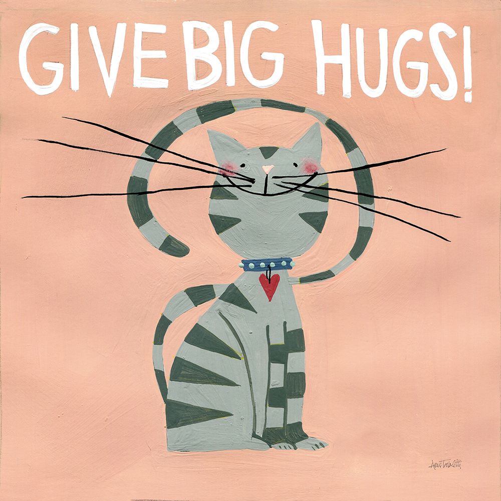 Happy Cats Big Hugs art print by Anne Tavoletti for $57.95 CAD