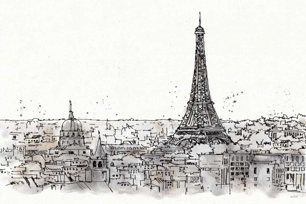 Skyline Sketches II No Words Flowers art print by Anne Tavoletti for $57.95 CAD