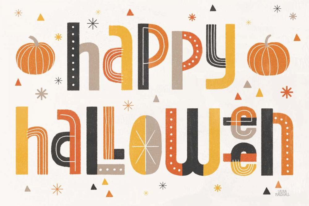 Retro Halloween I art print by Laura Marshall for $57.95 CAD