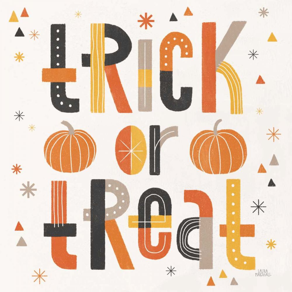 Retro Halloween II art print by Laura Marshall for $57.95 CAD