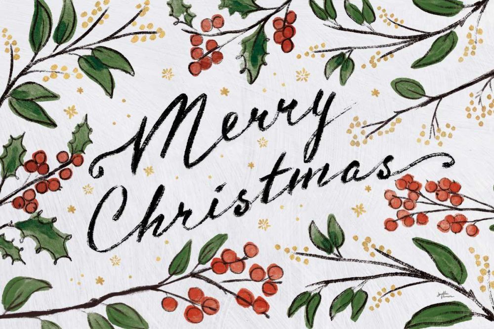 Christmas Lovebirds Greenery art print by Janelle Penner for $57.95 CAD