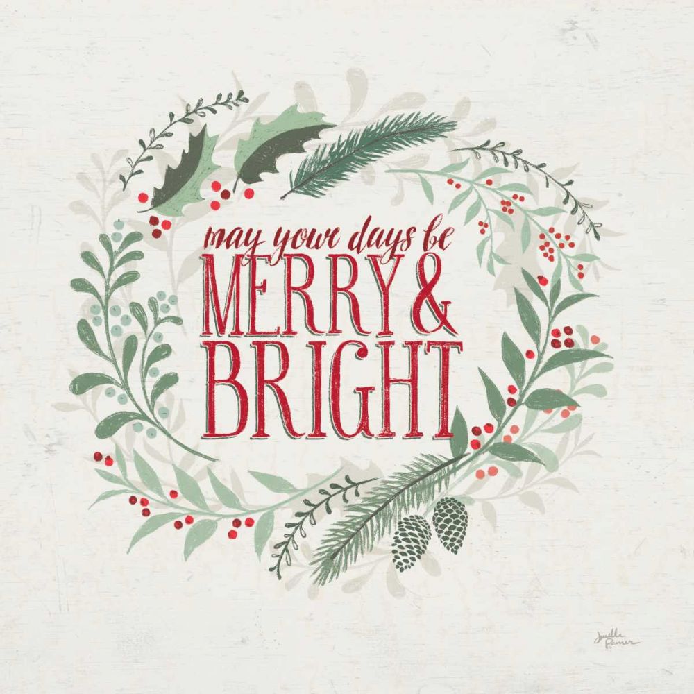 Seasons Greetings II Wreath art print by Janelle Penner for $57.95 CAD