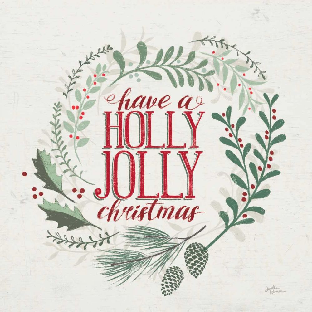 Seasons Greetings III Wreath art print by Janelle Penner for $57.95 CAD