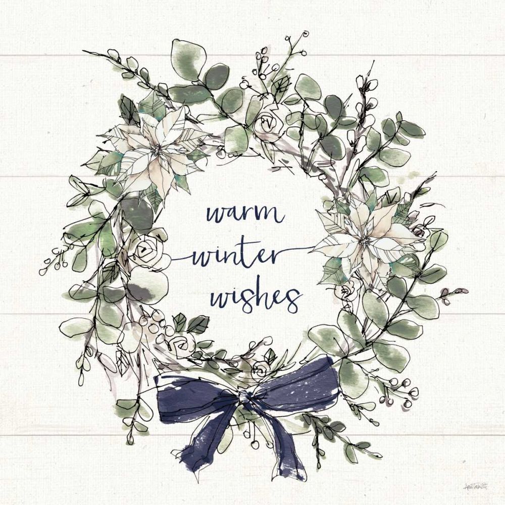 Modern Farmhouse VII Christmas Navy Bow art print by Anne Tavoletti for $57.95 CAD