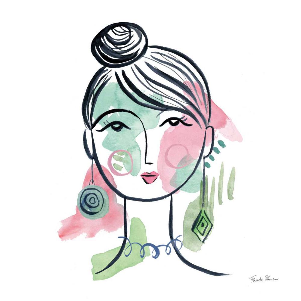 Pretty Faces IV art print by Farida Zaman for $57.95 CAD