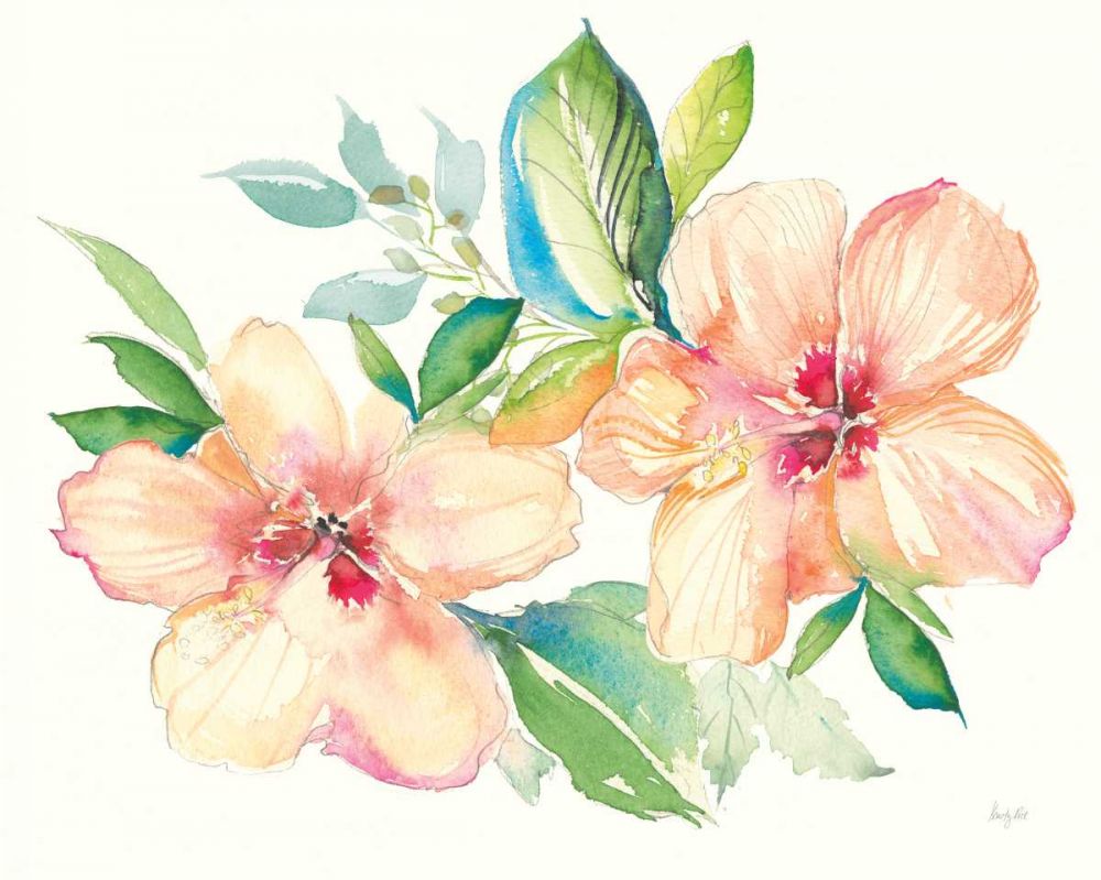 Pastel Garden Hibiscus art print by Kristy Rice for $57.95 CAD