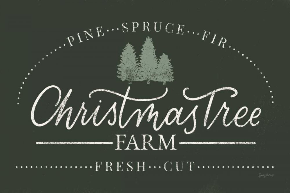 Vintage Christmas Sign I Green art print by Becky Thorns for $57.95 CAD