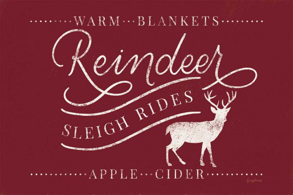 Vintage Christmas III Red art print by Becky Thorns for $57.95 CAD