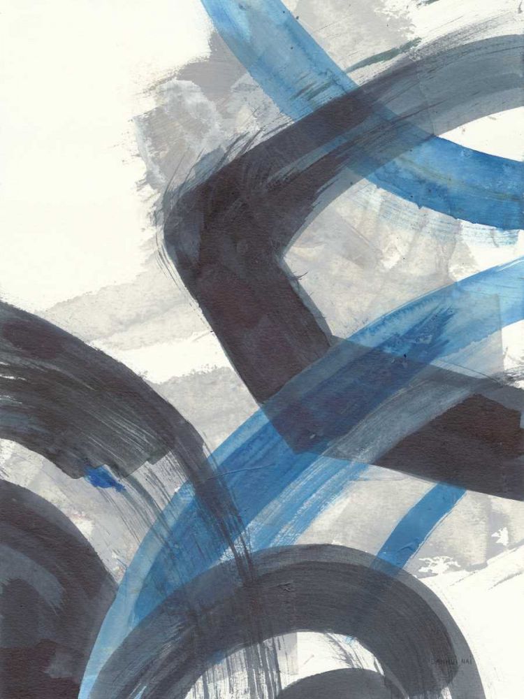 Blue Brushy Abstract I art print by Danhui Nai for $57.95 CAD