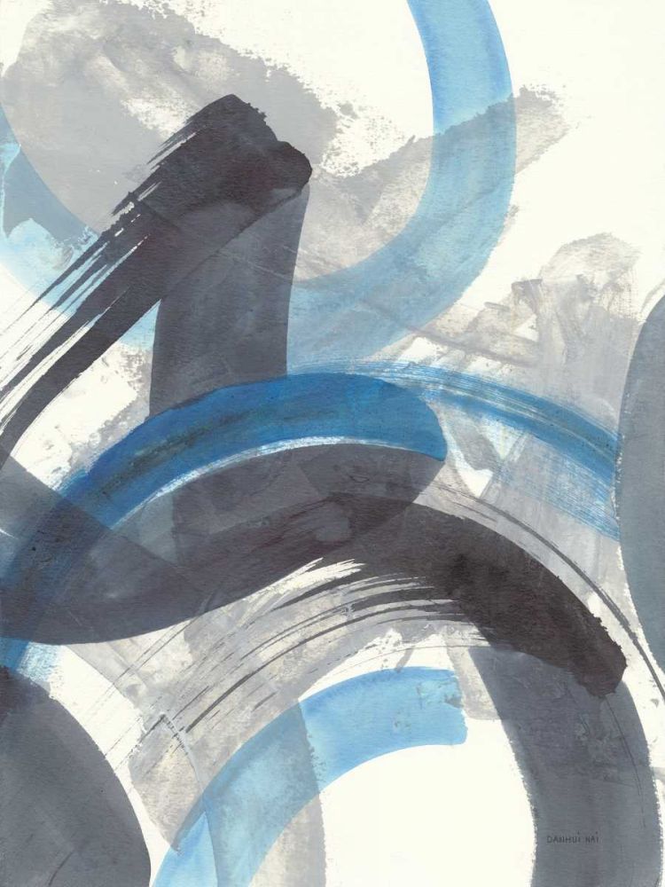 Blue Brushy Abstract II art print by Danhui Nai for $57.95 CAD