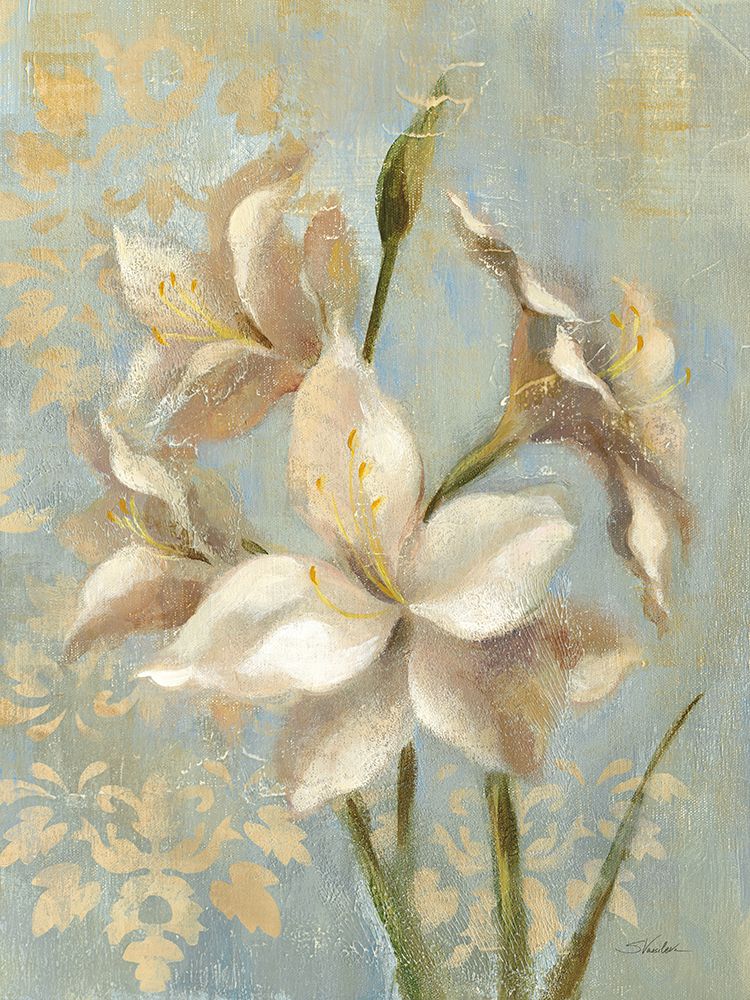 Amaryllis on Soft Blue art print by Silvia Vassileva for $57.95 CAD
