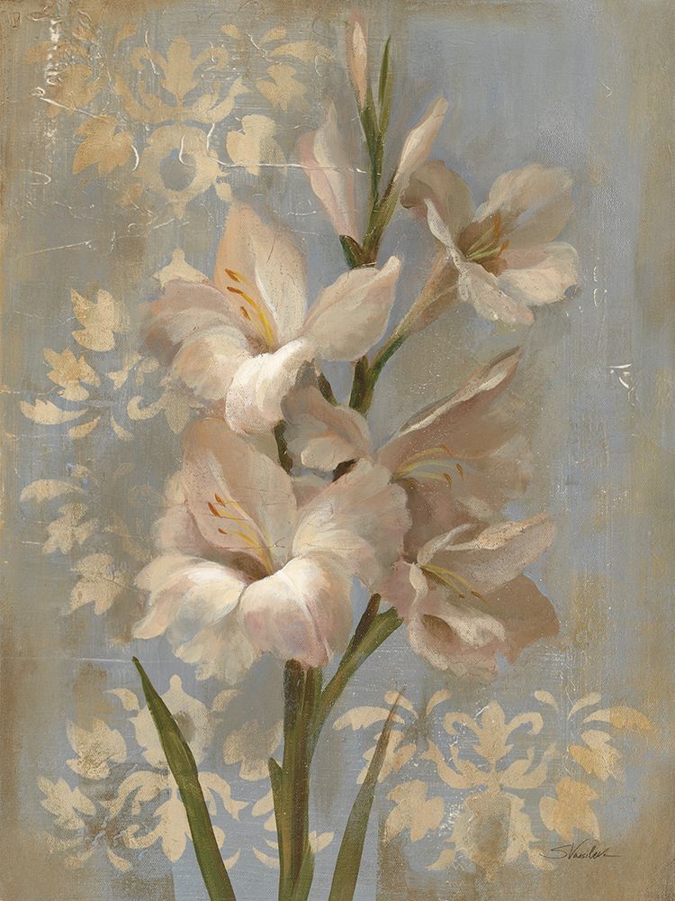 Gladiola on Blue art print by Silvia Vassileva for $57.95 CAD