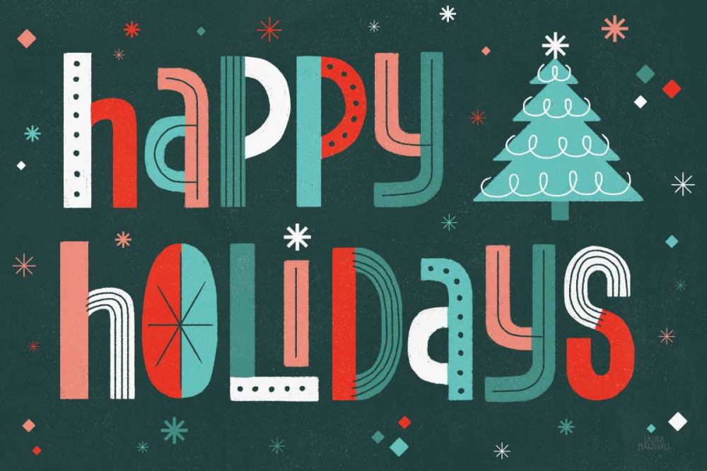 Retro Holiday II art print by Laura Marshall for $57.95 CAD