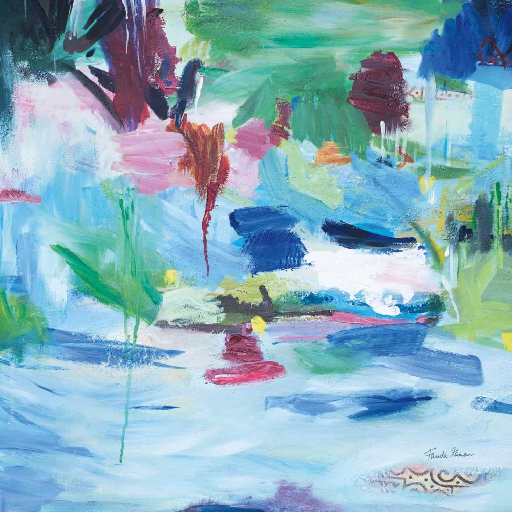 Lake Abstract art print by Farida Zaman for $57.95 CAD