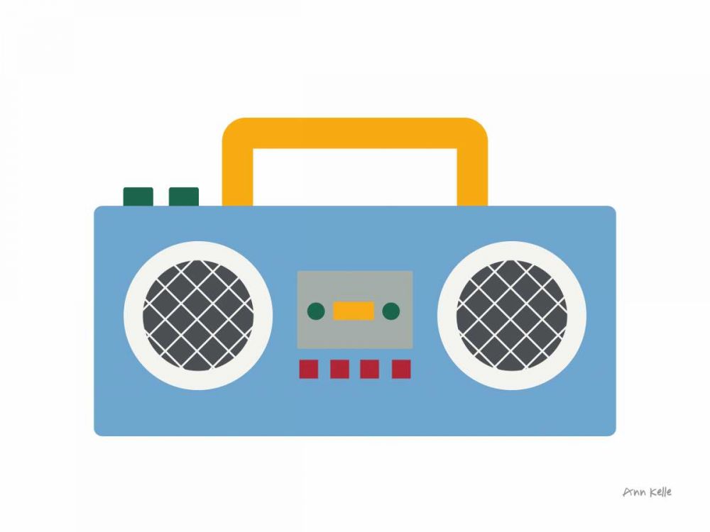 Retro Boombox art print by Ann Kelle for $57.95 CAD