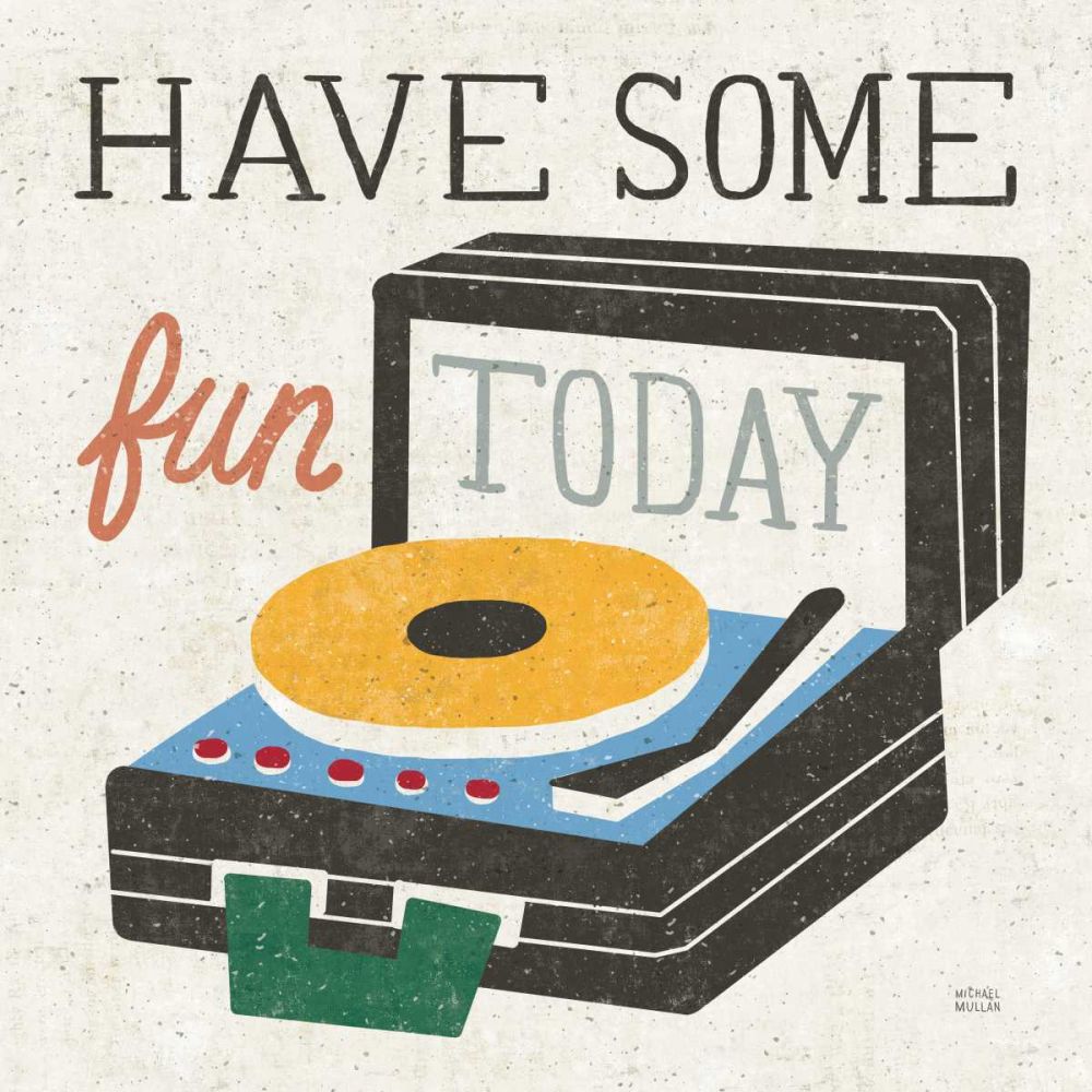 Retro Desktop Record Player v2 art print by Michael Mullan for $57.95 CAD