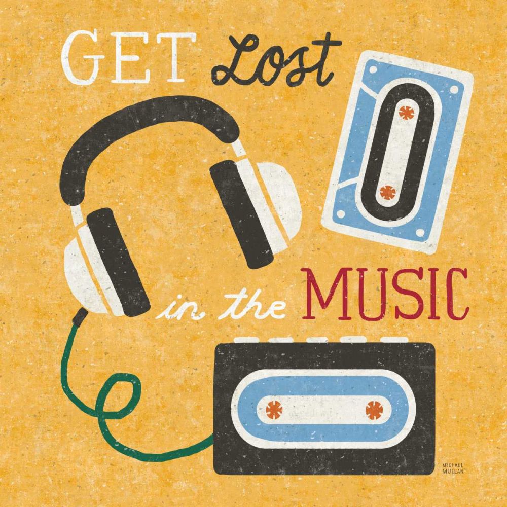 Retro Desktop Headphones v2 art print by Michael Mullan for $57.95 CAD