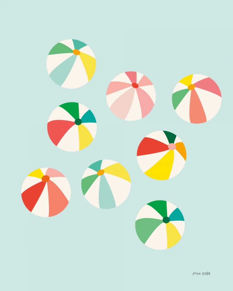 Beach Umbrellas art print by Ann Kelle for $57.95 CAD
