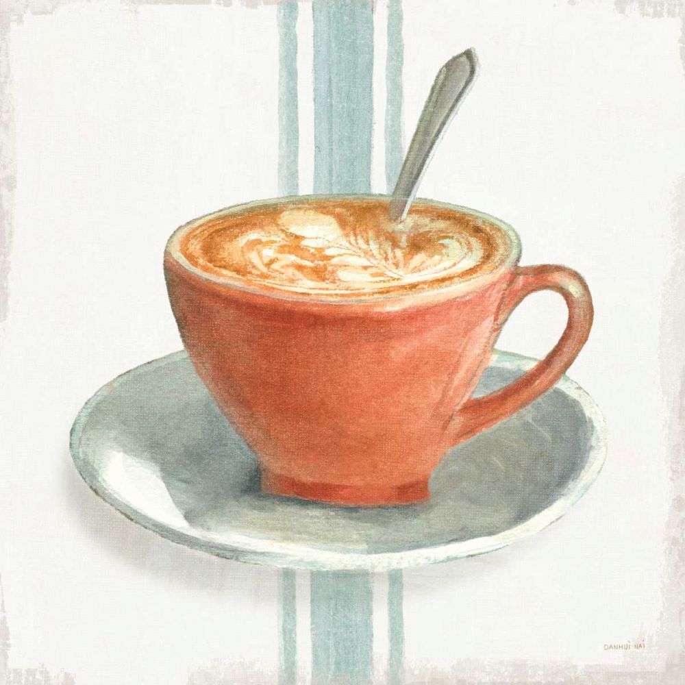 Wake Me Up Coffee III With Stripes No Cookie art print by Danhui Nai for $57.95 CAD