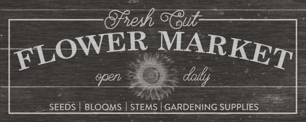 Flower Market I Dark Wood art print by Wild Apple Portfolio for $57.95 CAD
