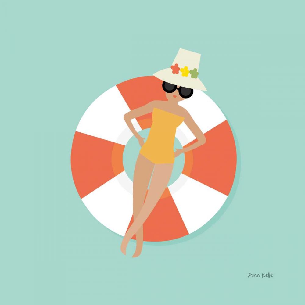 Floating in the Pool Tube II art print by Ann Kelle for $57.95 CAD