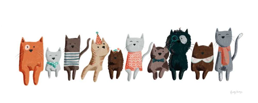 Picnic Pets Cats III art print by Becky Thorns for $57.95 CAD