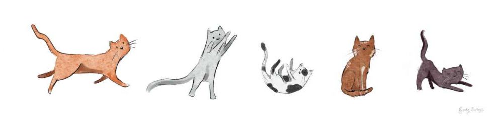 Playful Pets Cats III art print by Becky Thorns for $57.95 CAD
