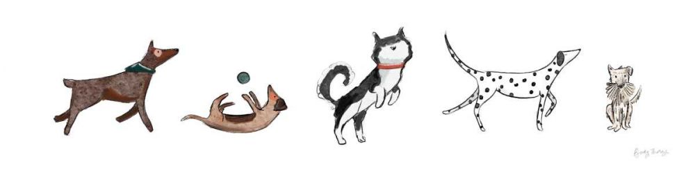 Playful Pets Dogs III art print by Becky Thorns for $57.95 CAD