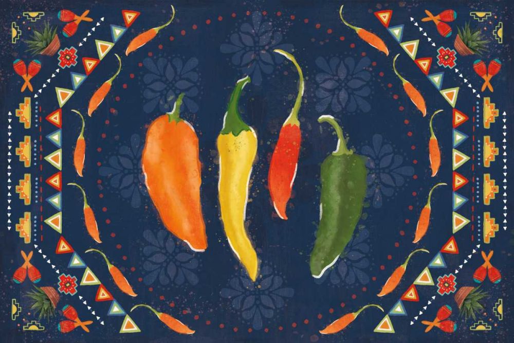 Tex Mex Fiesta I Dark art print by Veronique Charron for $57.95 CAD