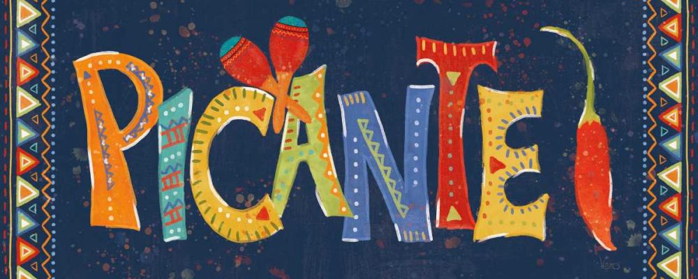 Tex Mex Fiesta VIII Dark art print by Veronique Charron for $57.95 CAD