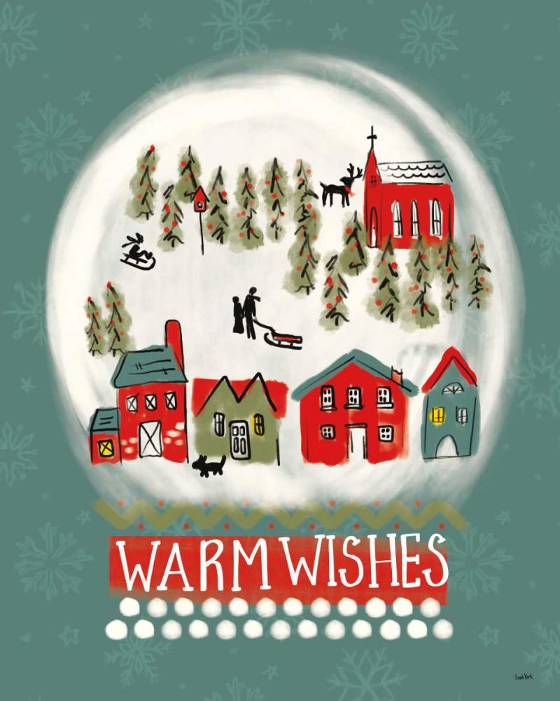 Winter Village II art print by Leah York for $57.95 CAD