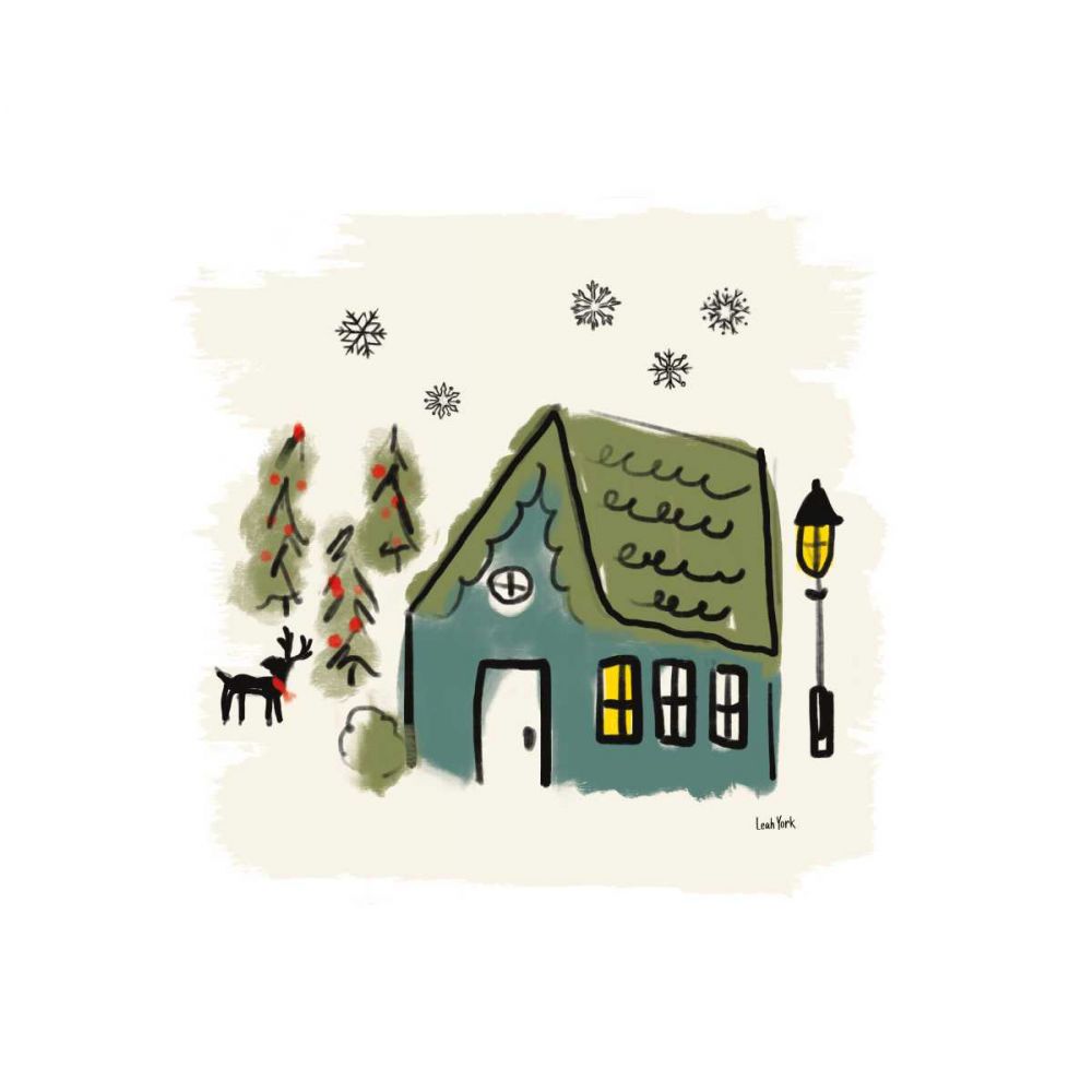 Winter Village VI art print by Leah York for $57.95 CAD
