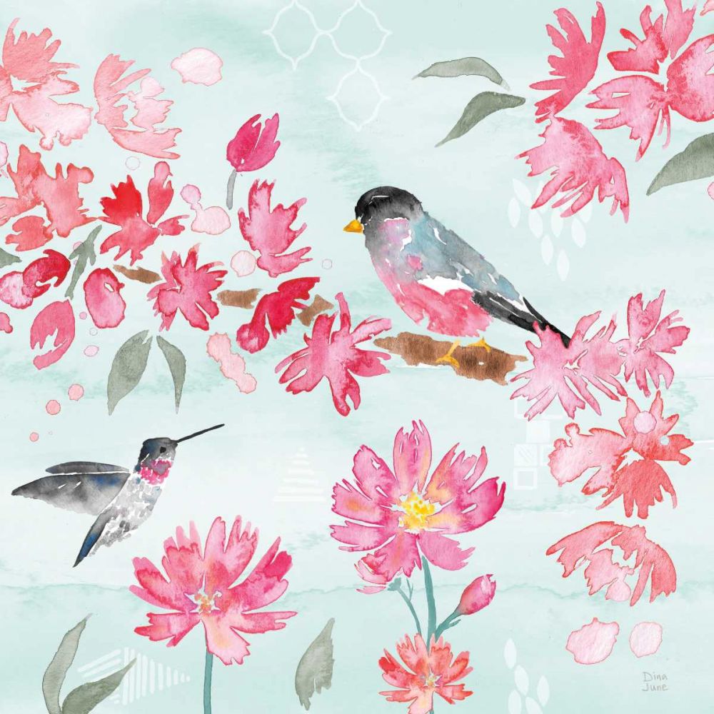Flowers and Feathers IV art print by Dina June for $57.95 CAD