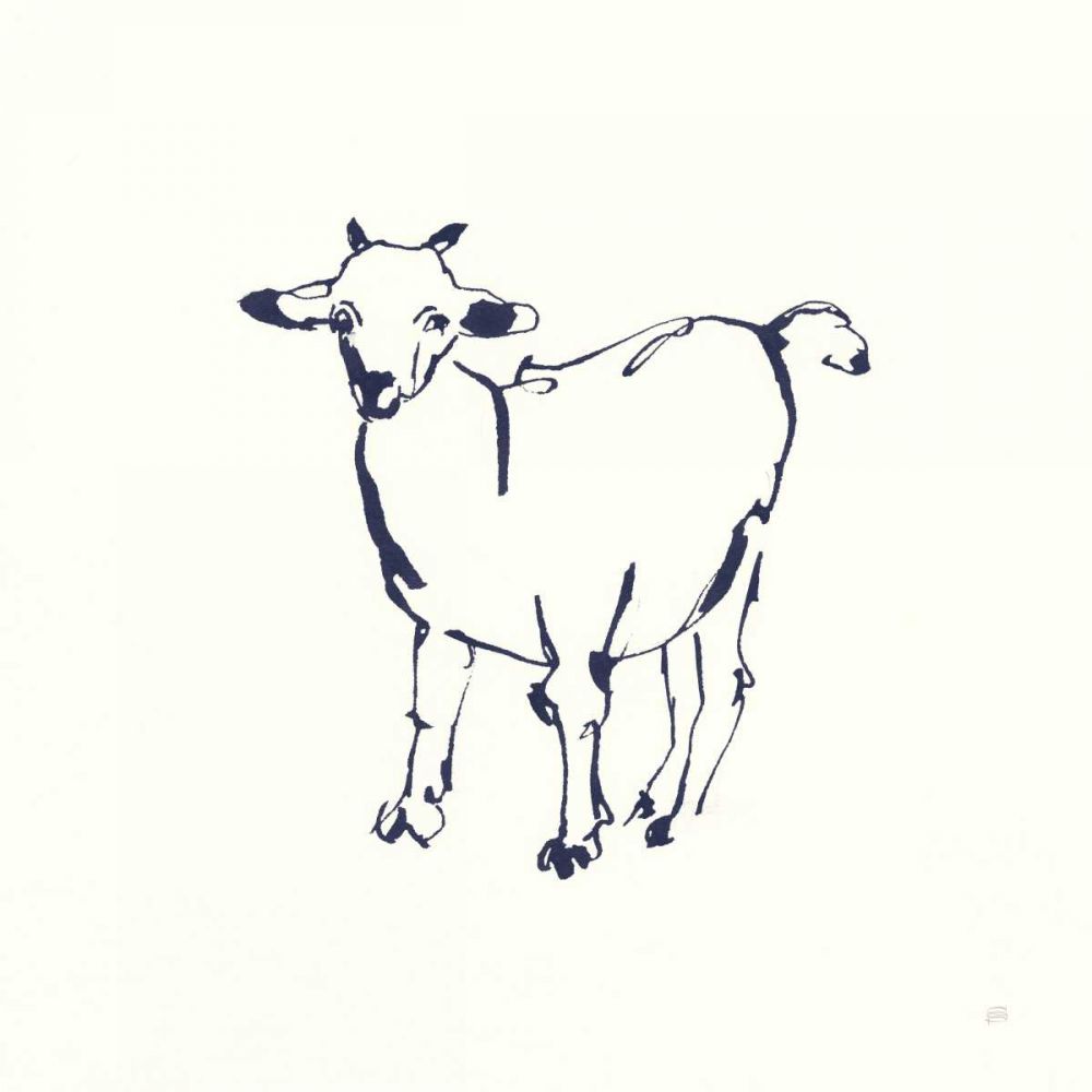 Line Goat Navy art print by Chris Paschke for $57.95 CAD